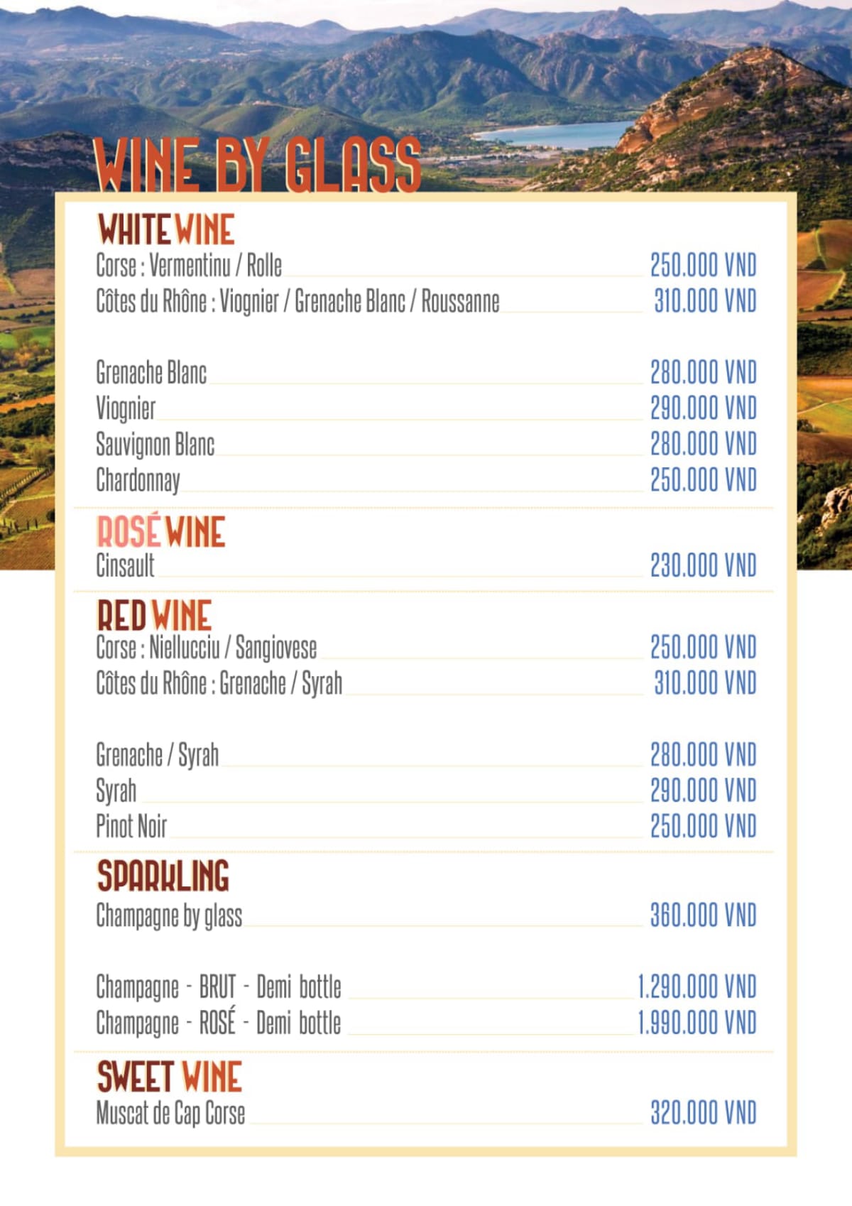 Wine list, page 25